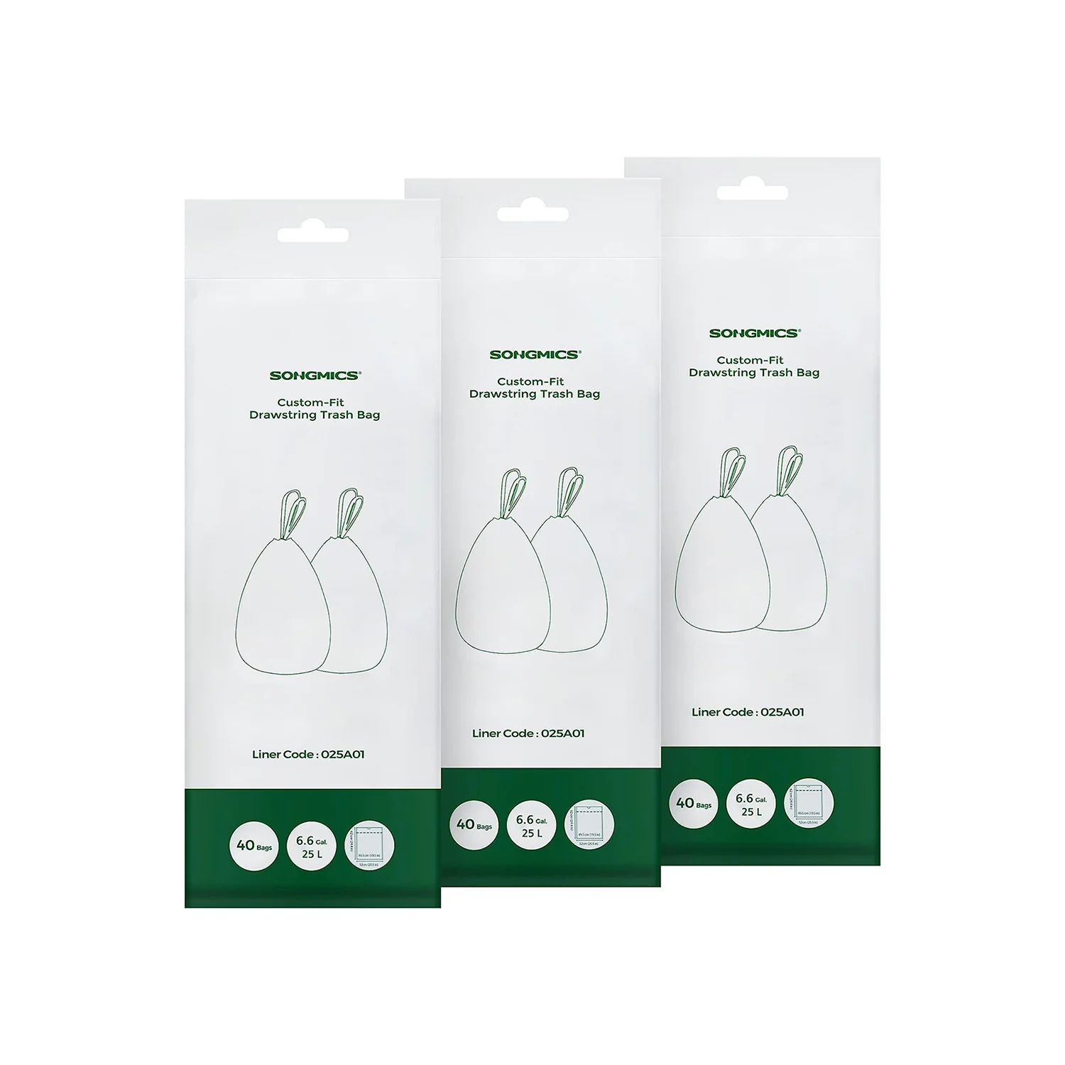 Organic SONGMICS Small Trash Bags for 6.6 Gallon Trash Cans 120 Count Outstanding