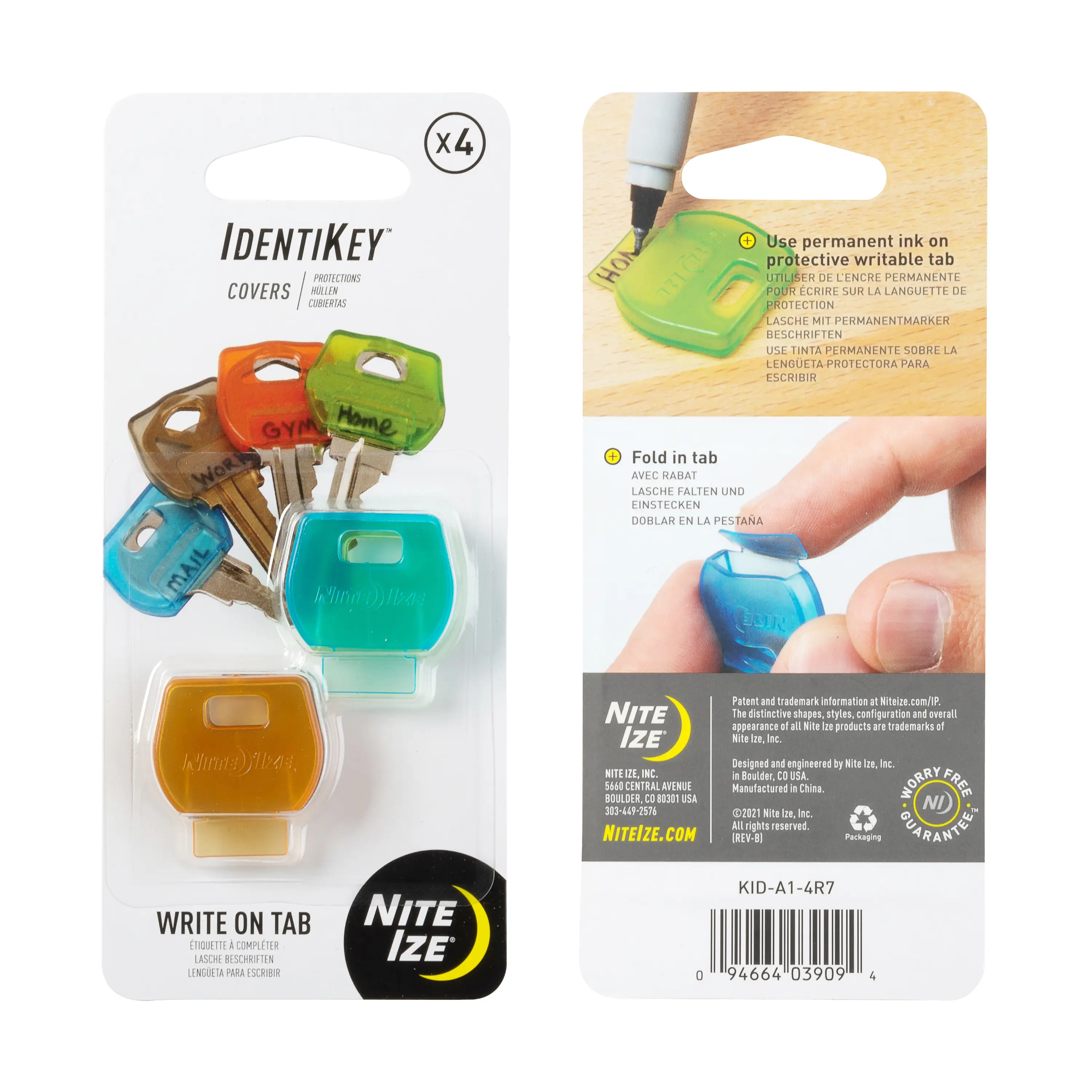 Official IDENTIKEY COVERS 4PK ASSORTED High-End