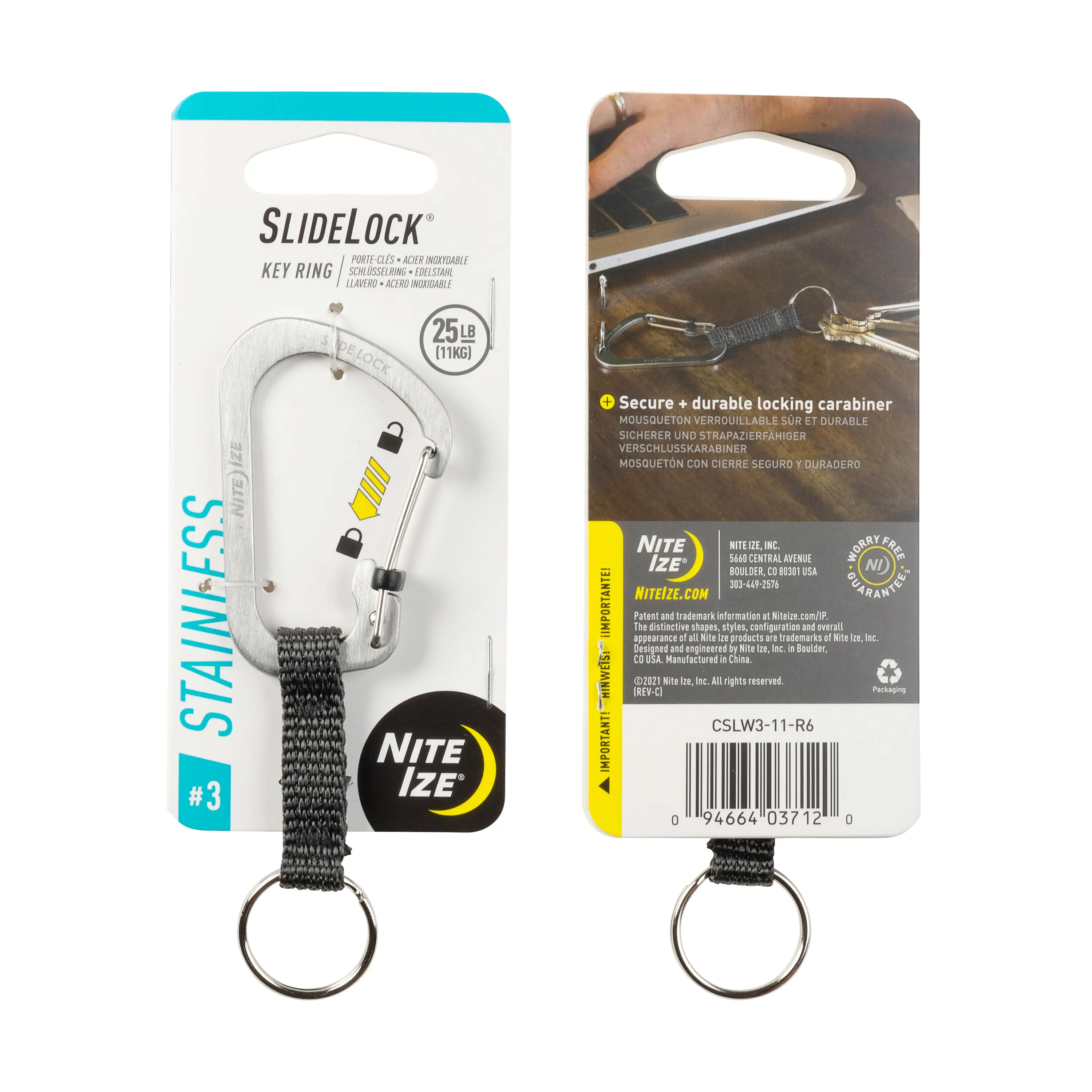 Responsible SLIDELOCK KEY RING - STAINLESS Powerful