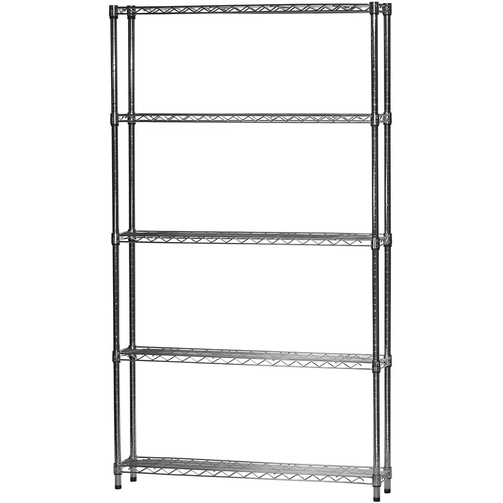Classic 10 quot d x 42 quot w Chrome Wire Shelving w 5 Shelves Authentic