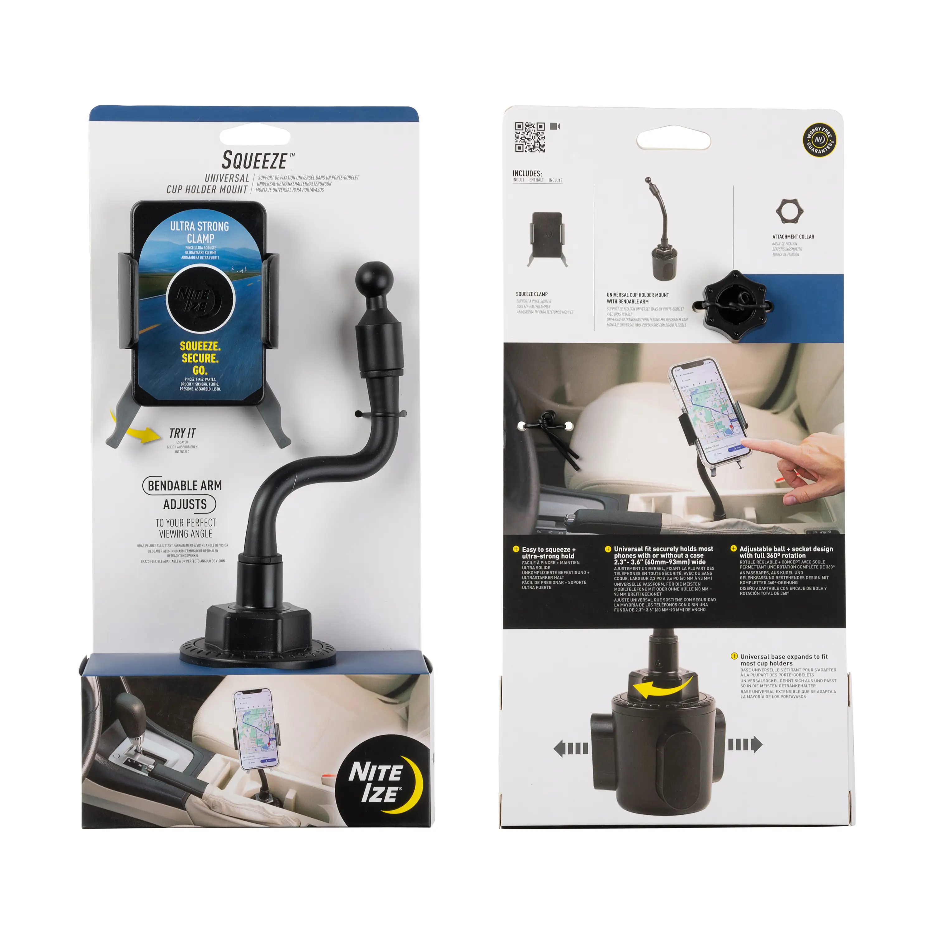 Recyclable SQUEEZE UNIVERSAL CUP HLDR MOUNT Excellent