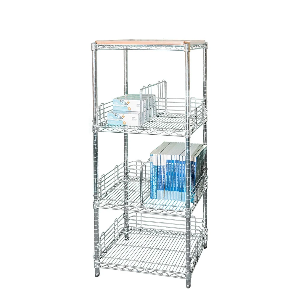 Carefully Designed 4-Tier Bookshelf Pure