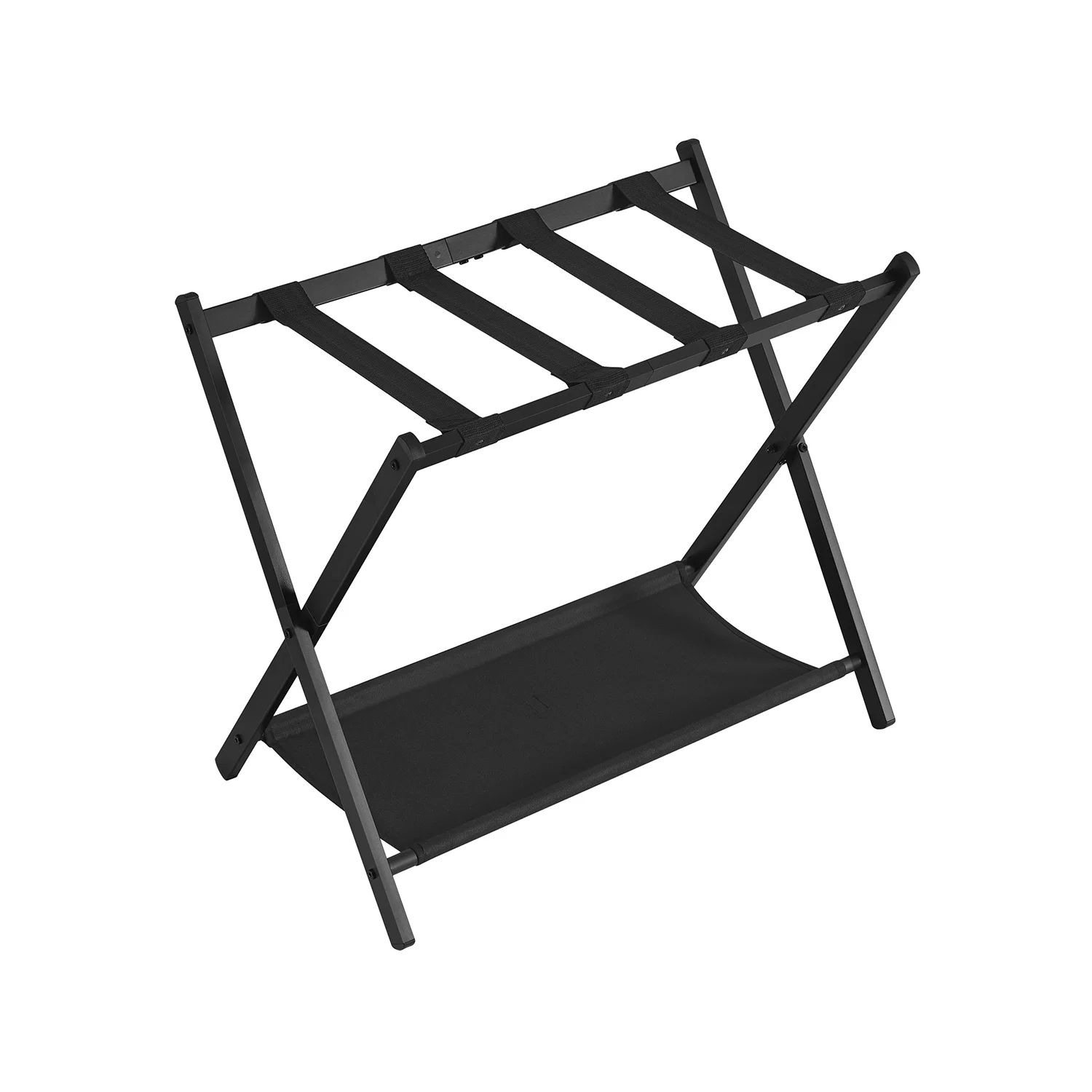 Stylish SONGMICS Foldable Luggage Rack with Storage Shelf Official