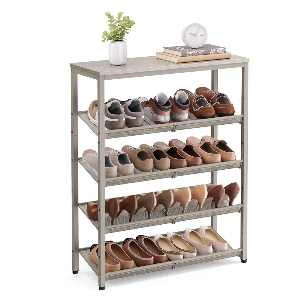 Elite VASAGLE 5-Tier Shoe Rack with Storage Shelves and Spacious Top Enhanced