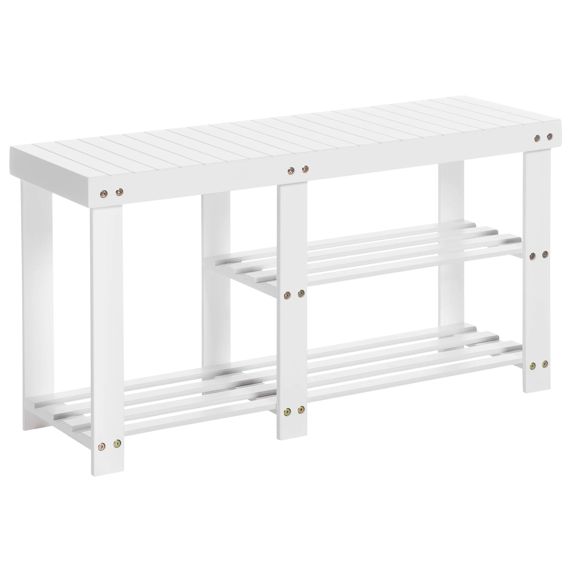 Soft SONGMICS Bamboo Shoe Bench for Boots Clean