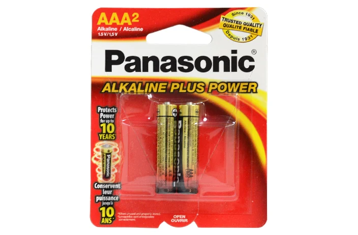 Premium PANASONIC AAA BATTERIES 2PK Traditional
