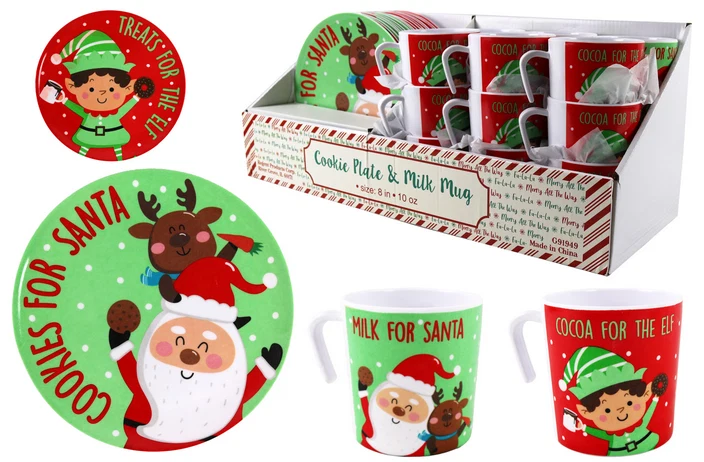 First-Class CHRISTMAS PLATE MUG Detailed
