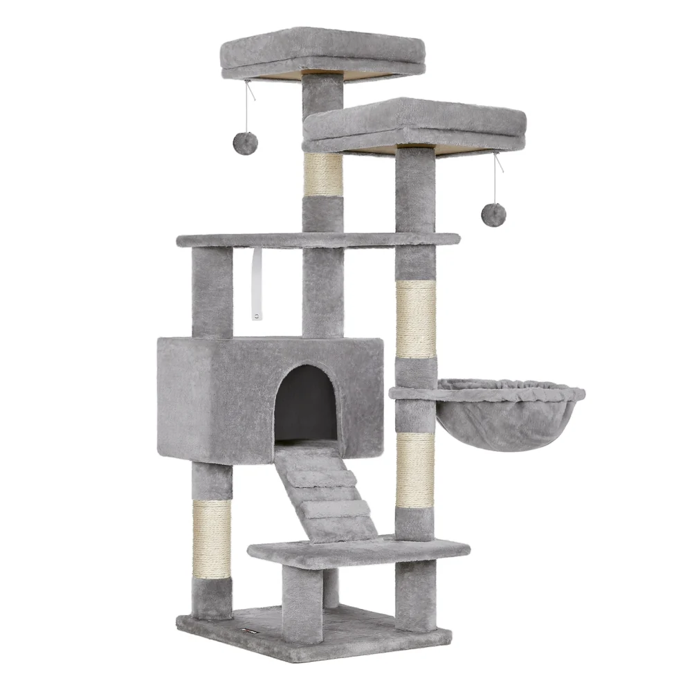 Top-Quality Feandrea Multi-Level Cat Condo with Scratching Posts Contemporary