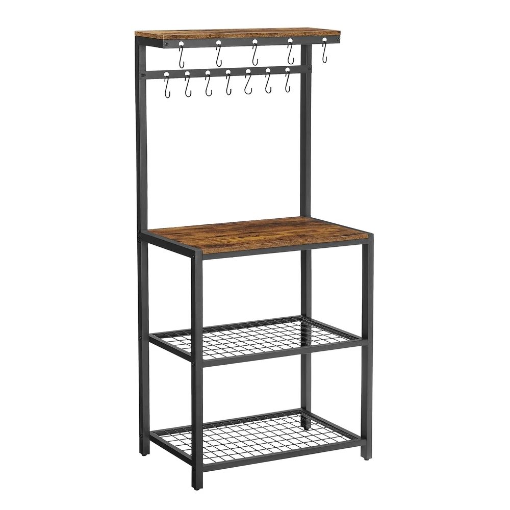 Long-Lasting VASAGLE Microwave Oven Stand with Storage Shelves Smart