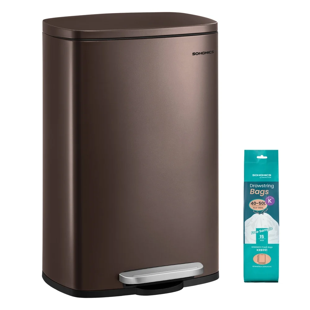 Trendy SONGMICS 13 Gallon Kitchen Trash Garbage Can First-Class