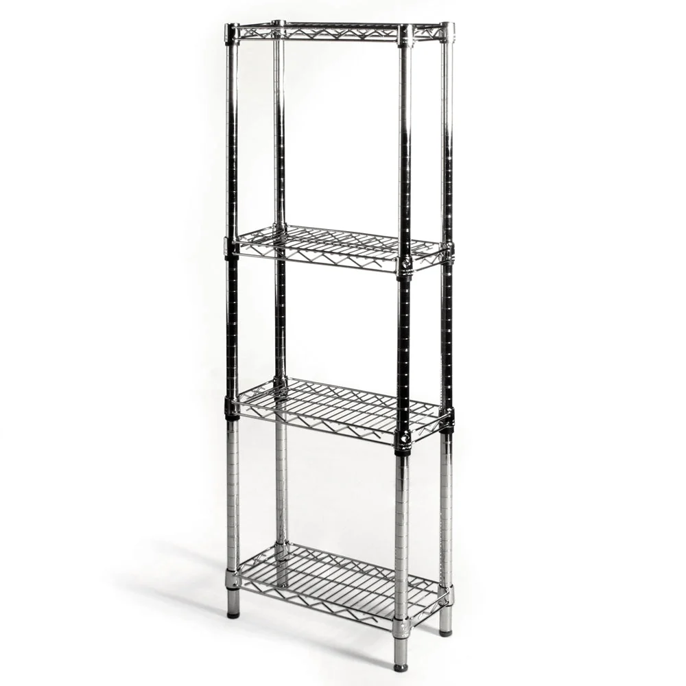 Enhanced 10 quot d x 18 quot w Chrome Wire Shelving w 4 Shelves Original