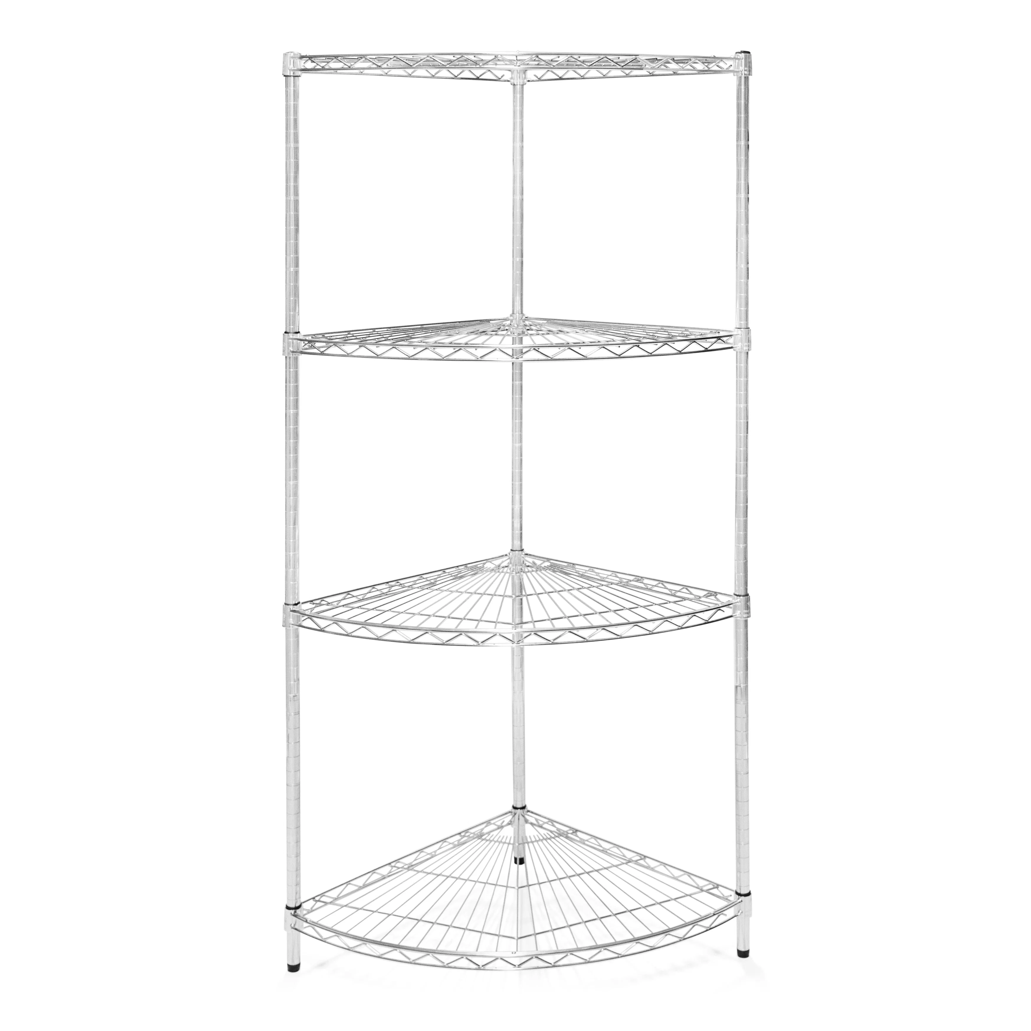 Authentic 24 quot d Chrome Wire Radius Corner Unit w 4 Shelves Reliable