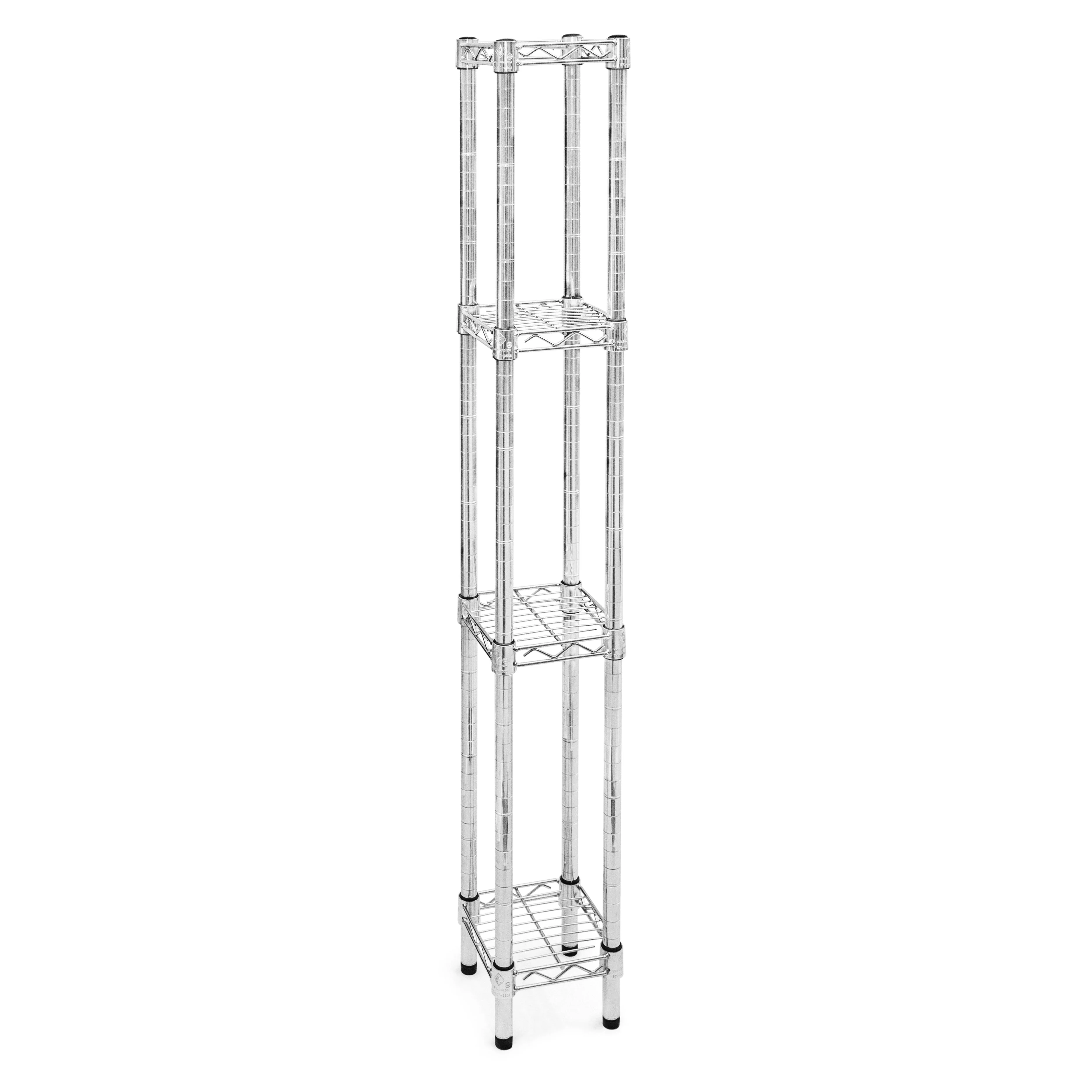 Organic 8 quot d x 8 quot w Chrome Wire Shelving w 4 Shelves Reliable