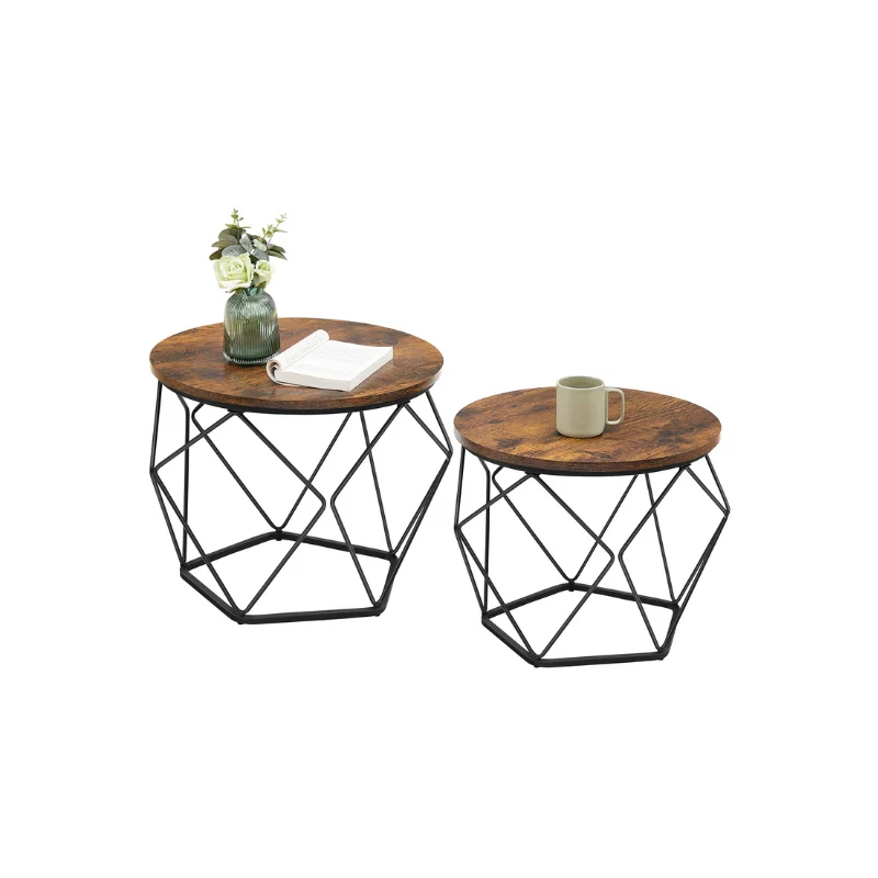 Artisan VASAGLE Set of 2 Small Coffee Table Fashionable