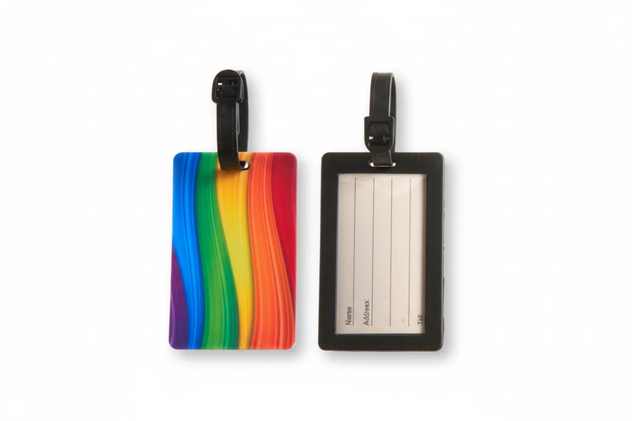 Organic LUGGAGE TAG RUBBER RAINBOW Fine