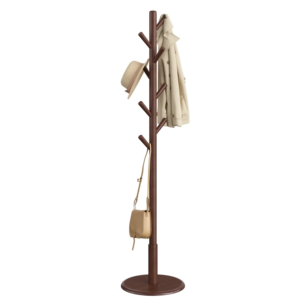 Verified VASAGLE Standing Hall Coat Tree with 8 Hooks Advanced