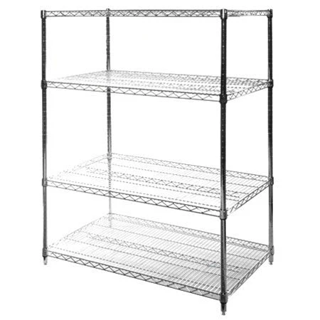Casual 24 quot d x 42 quot w Chrome Wire Shelving w 4 Shelves Premium
