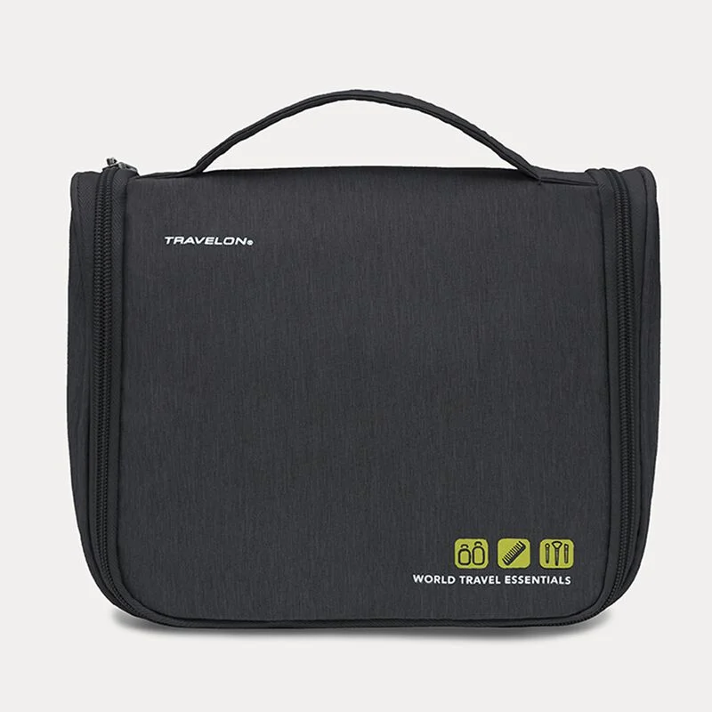 Environmentally Friendly HANGING TOILETRY BAG BLACK Refined