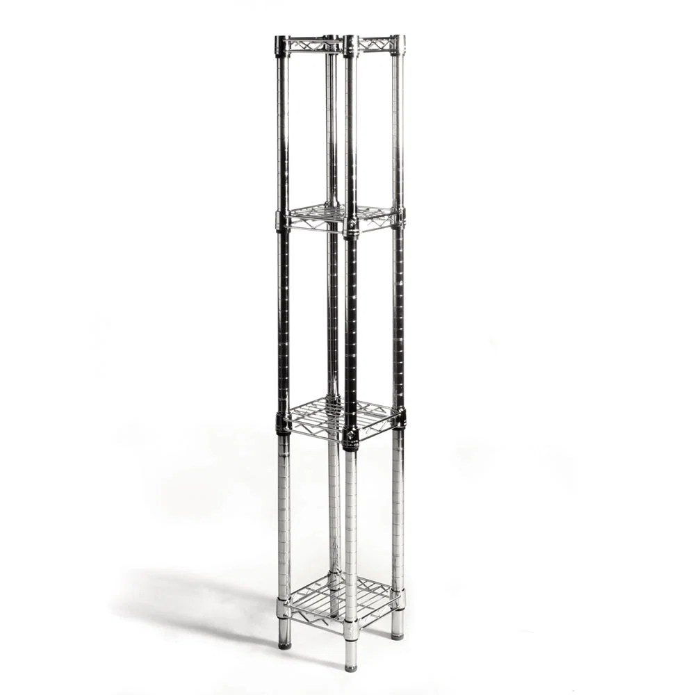 Authentic 10 quot d x 10 quot w Chrome Wire Shelving w 4 Shelves Reusable