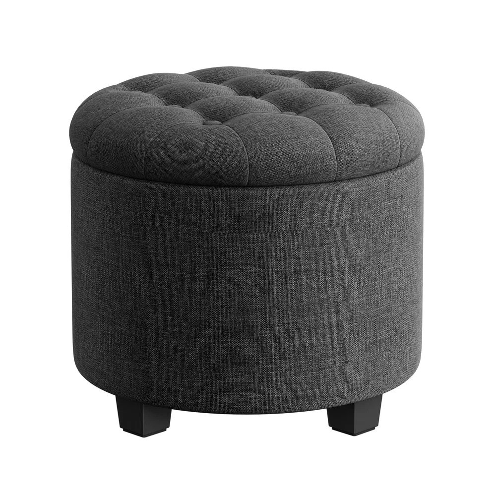 First-Class SONGMICS Linen Fabric Storage Ottoman Official