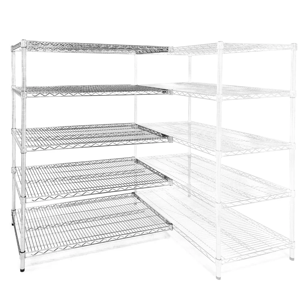 Selected 21 quot d x 42 quot w Wire Shelving Add-Ons w 5 Shelves High-Quality
