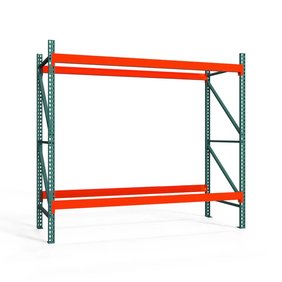 Superior 2-Tier Teardrop Pallet Rack Starter Units - 42 quot d x 96 quot h Pure
