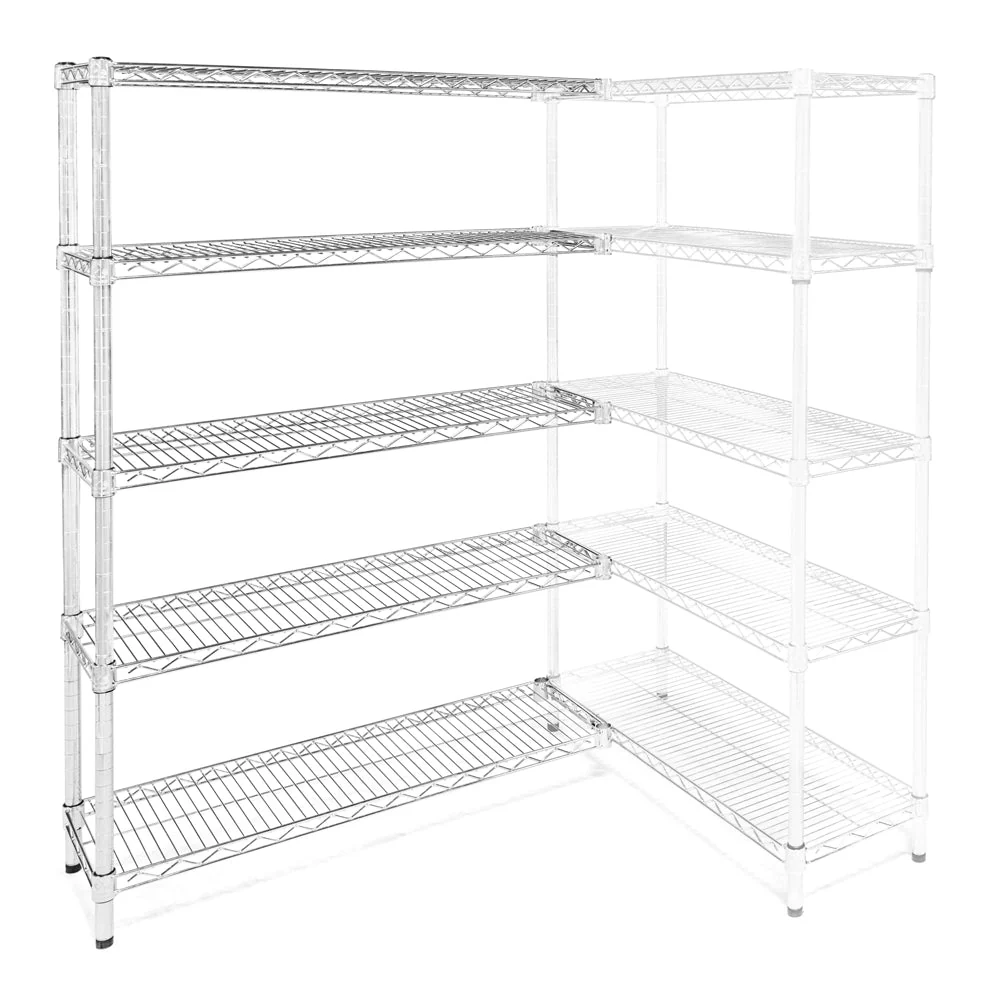 High-Quality 18 quot d x 48 quot w Wire Shelving Add-Ons w 5 Shelves Safe