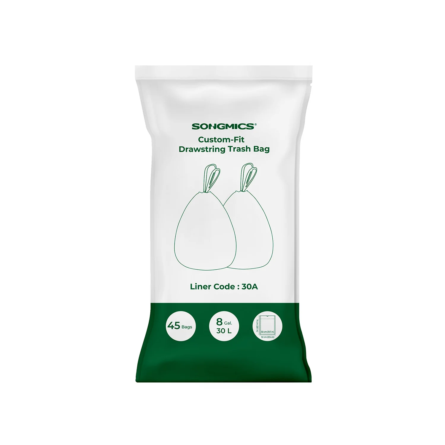 Prestigious SONGMICS 8.5 Gallon Drawstring Trash Bags for Dual Trash Can Relaxed