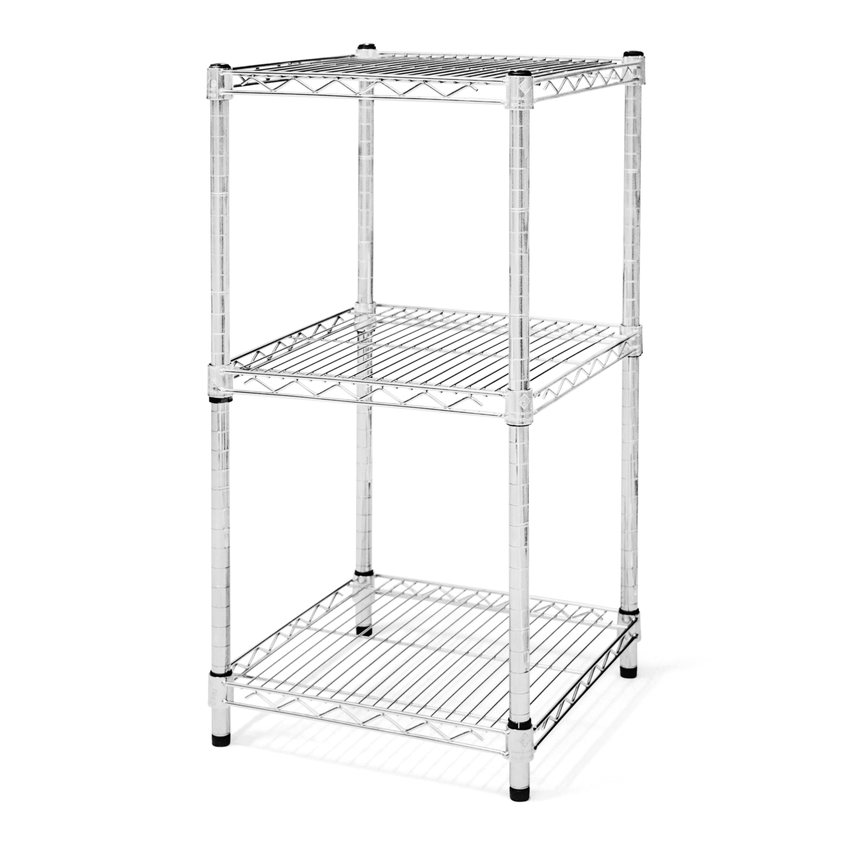 Powerful 21 quot d x 34 quot h Chrome Wire Shelving w 3 Shelves Artisan