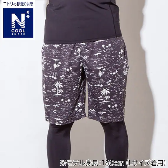 Reusable MENS SUPER COOL KNEE LENGTH ROOM PANTS NEP BK L Organic