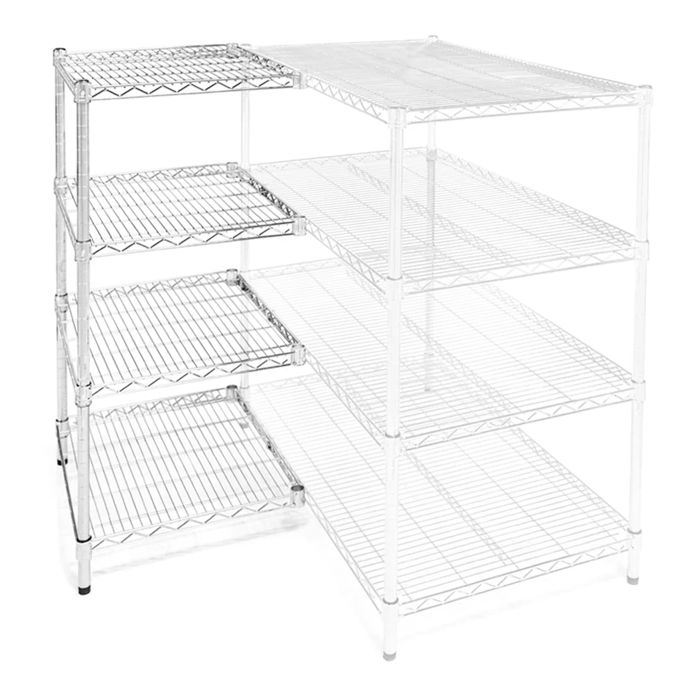 World-Class 36 quot d x 36 quot w Wire Shelving Add-Ons w 4 Shelves Luxury