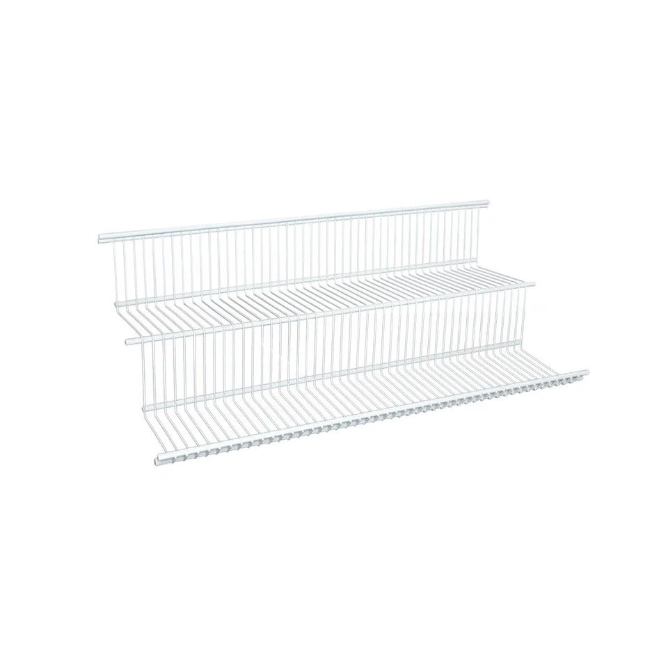 Green 24 quot TIERED VENTILATED SHELF WHT Premium