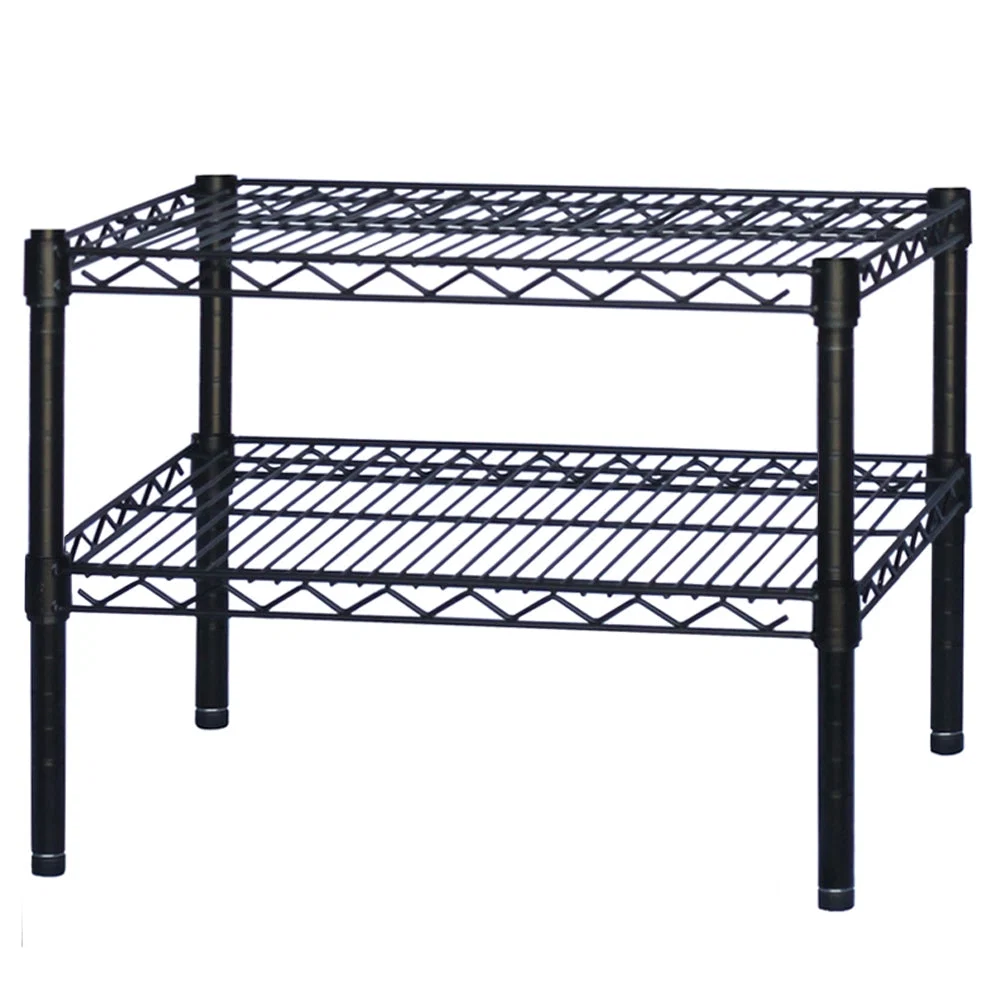 Prestigious 12 quot d x 14 quot h Black Wire Shelving w 2 Shelves Elite