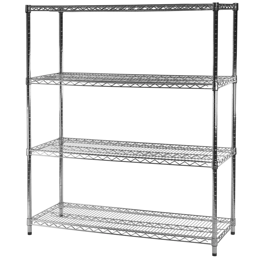 Original Design 21 quot d x 48 quot w Chrome Wire Shelving w 4 Shelves Versatile