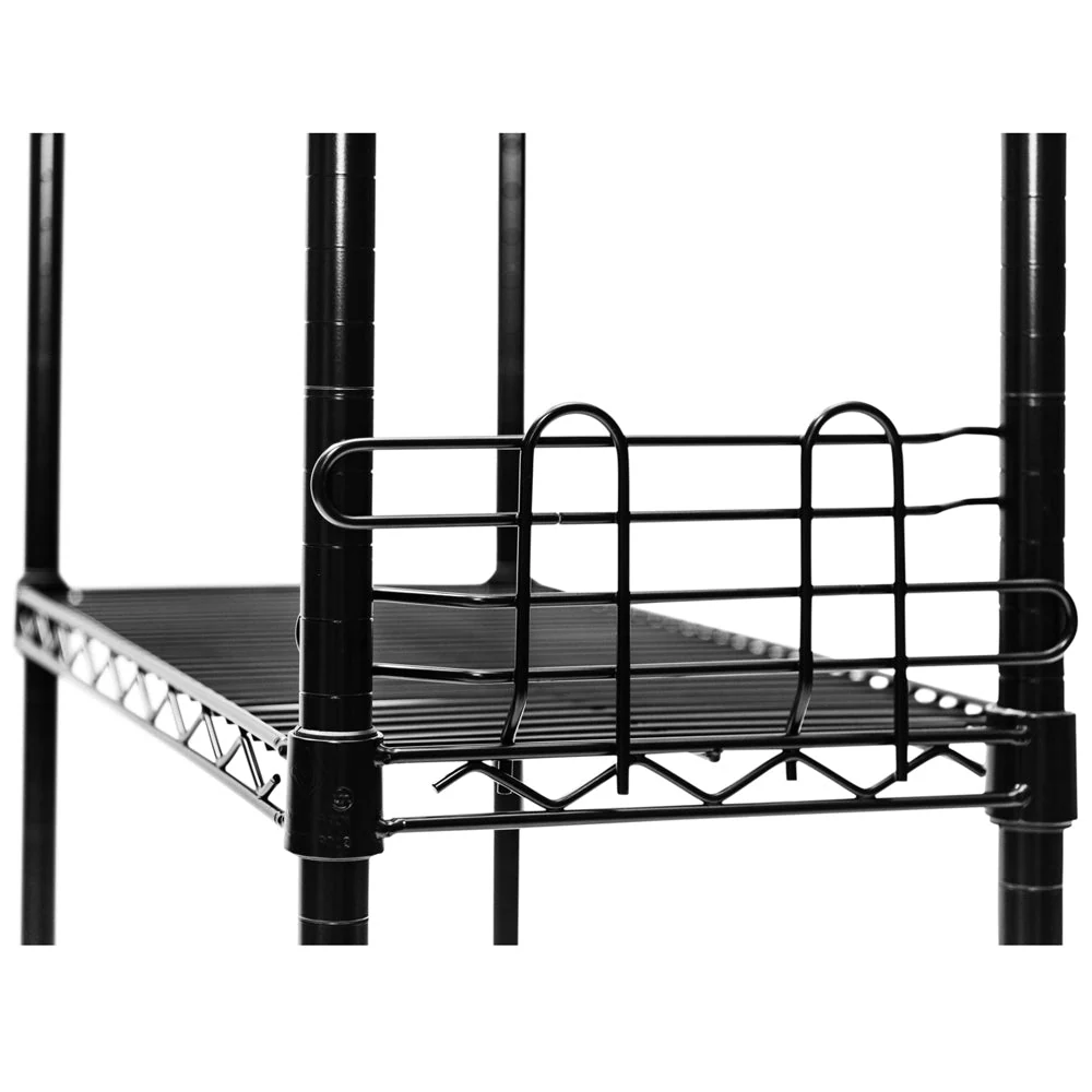 Secure 4 quot h Black Ledges for Wire Shelves Elite