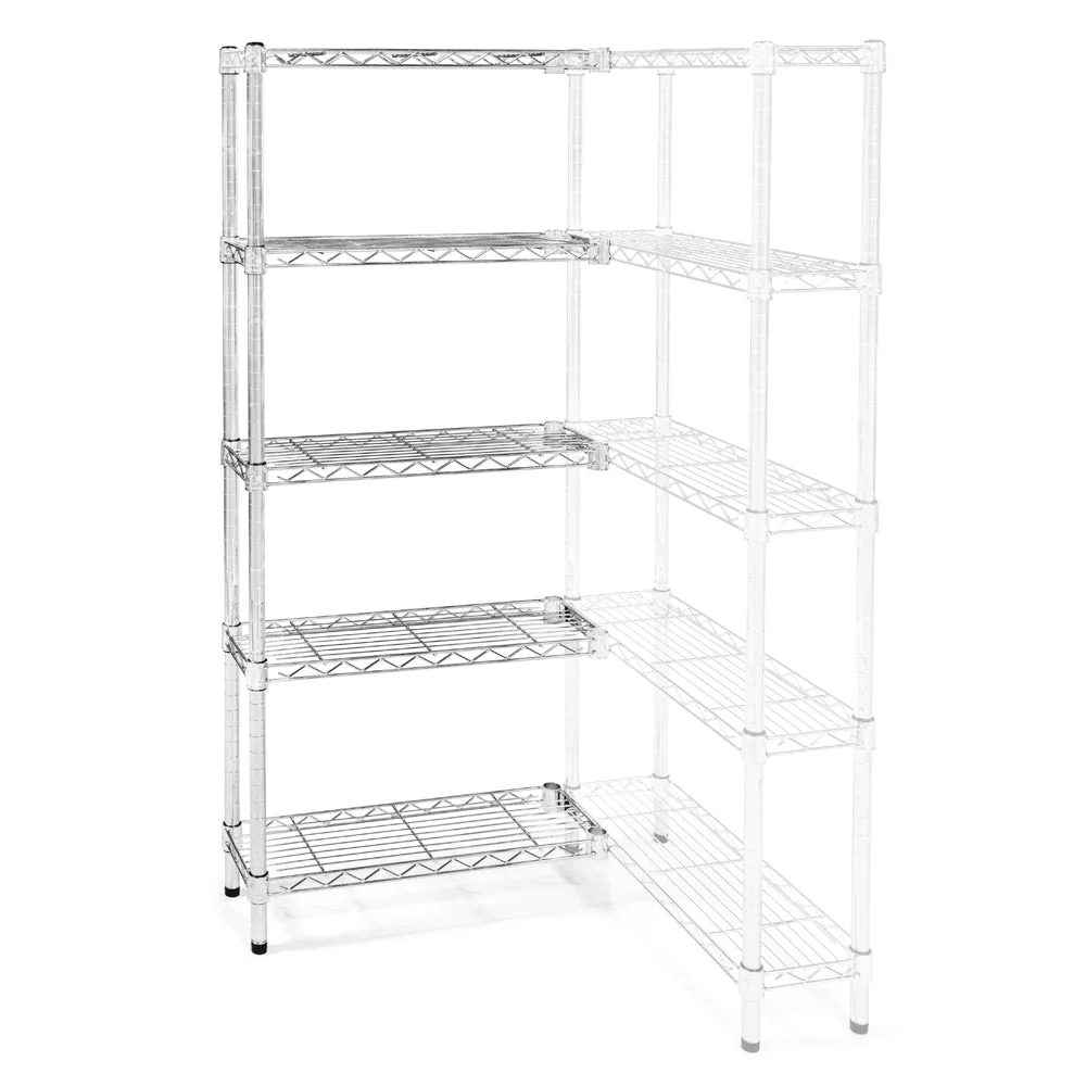 Trusted 8 quot d x 24 quot w Wire Shelving Add-On Units w 5 Shelves Smooth