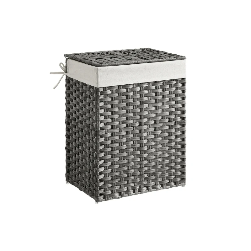 Casual SONGMICS Handwoven Laundry Basket with Lid Natural