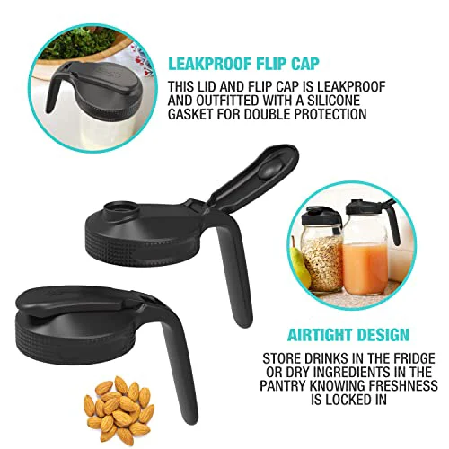 Efficient WIDE MOUTH FLIP CAP LID W HANDLE Versatile