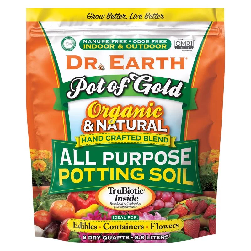 Practical DR EARTH POTTING MIX W FERTILIZER 8QT Casual