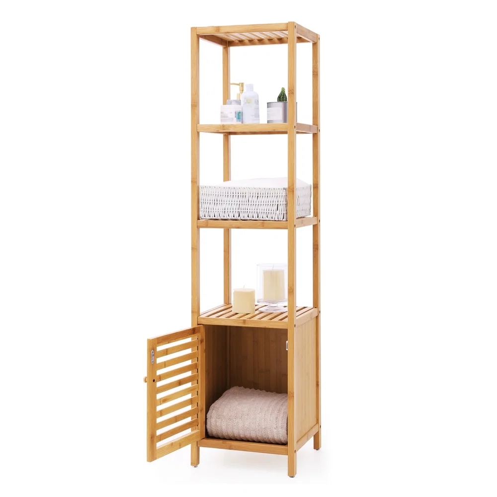 Dependable SONGMICS Bamboo Floor Cabinet Long-Lasting