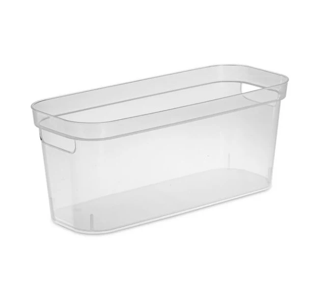 Solid NARROW STORAGE BIN CLEAR Natural