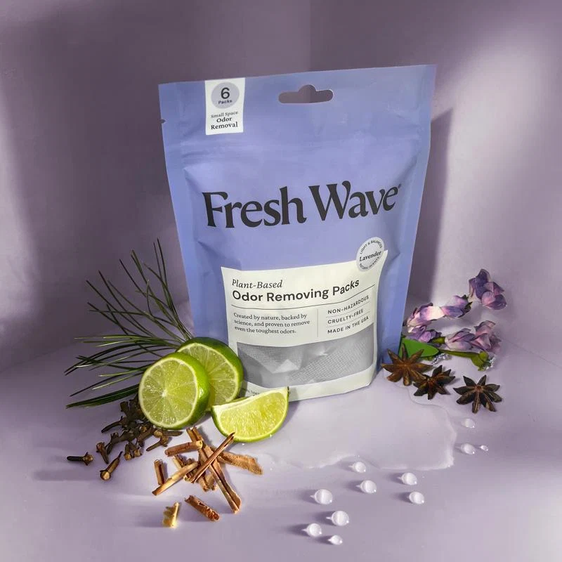 Safe FRESH WAVE ODOR PACKETS LAVENDER Long-Lasting