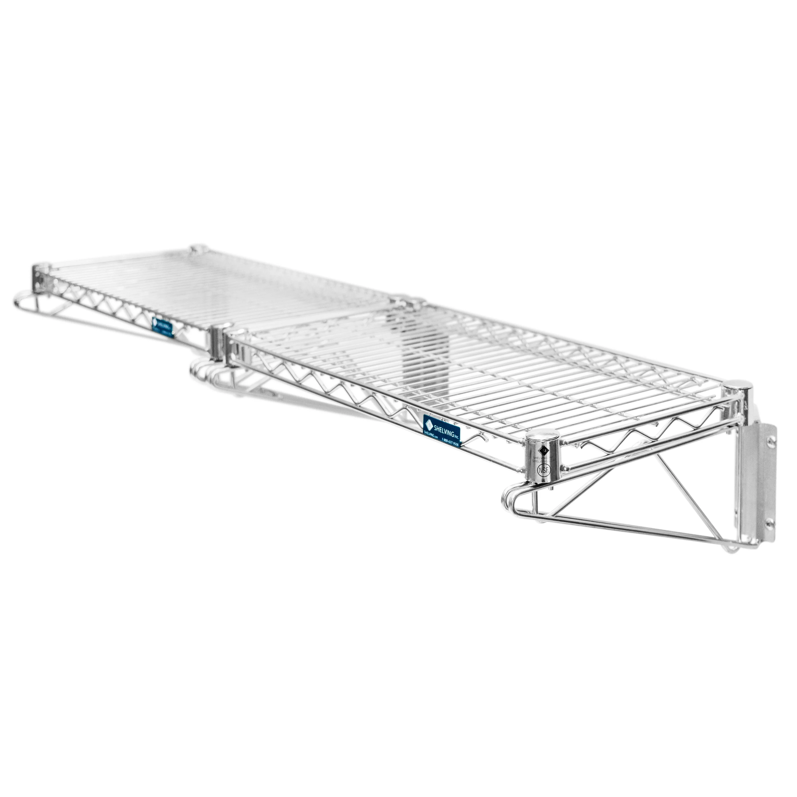 Powerful 8 quot d Wall Mounted Wire Shelf Add-On Kit Sustainable