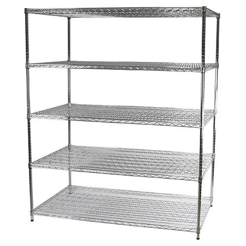 Reliable 36 quot d x 60 quot w Chrome Wire Shelving w 5 Shelves Safe