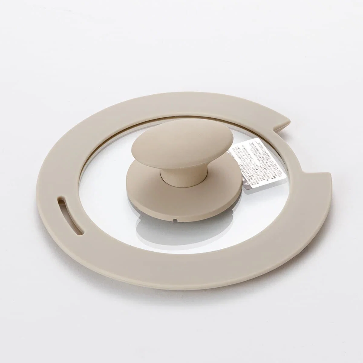 Powerful TORERU 3 Glass Lid with Silicone Rim 16cm Beige Fine Crafted