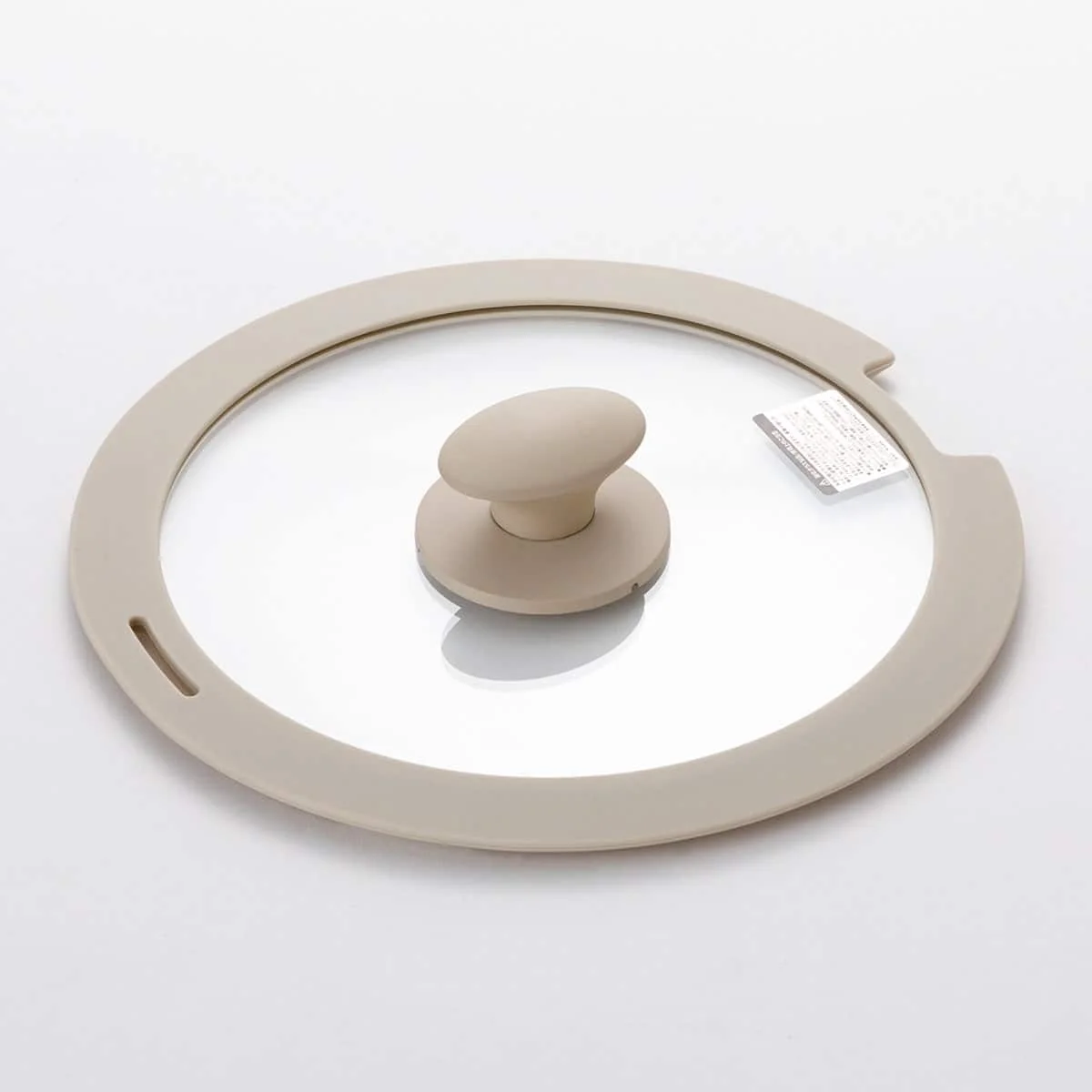 Efficient TORERU 3 Glass Lid with Silicone Rim 24cm Beige Durable