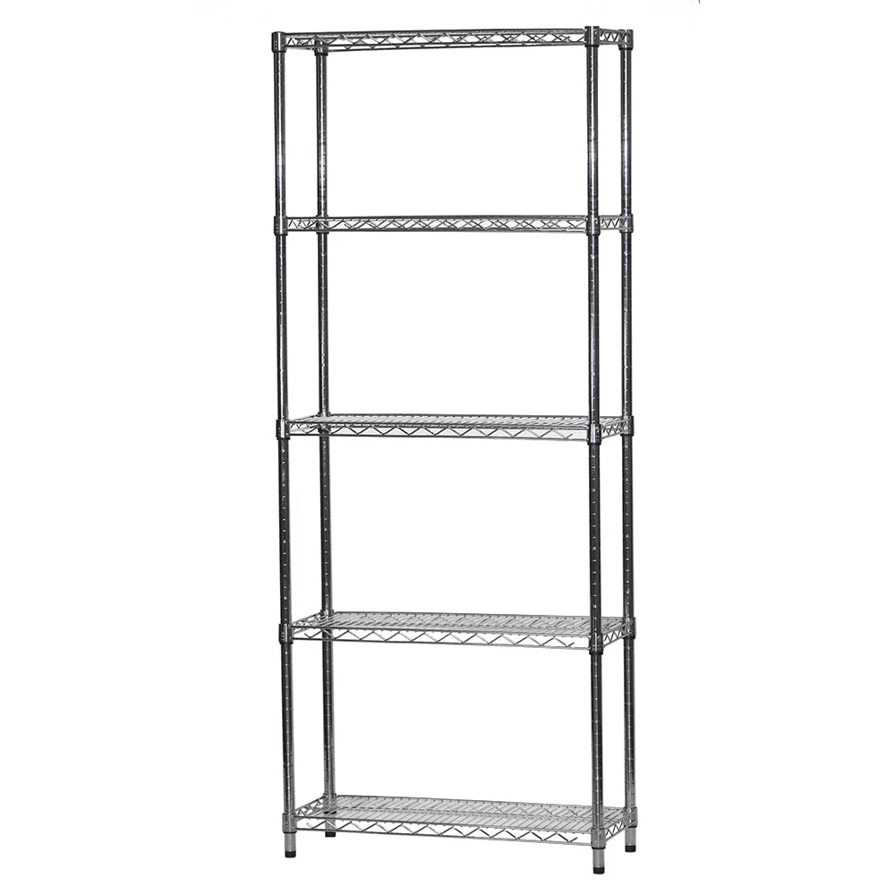 High-Performance 12 quot d x 30 quot w Chrome Wire Shelving w 5 Shelves Innovative