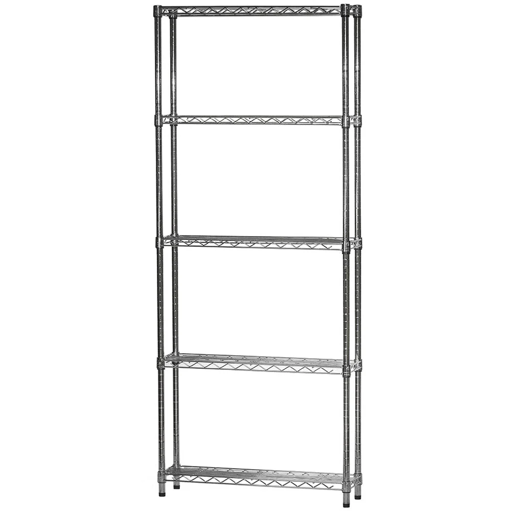 Elegant 8 quot d x 30 quot w Chrome Wire Shelving w 5 Shelves Genuine