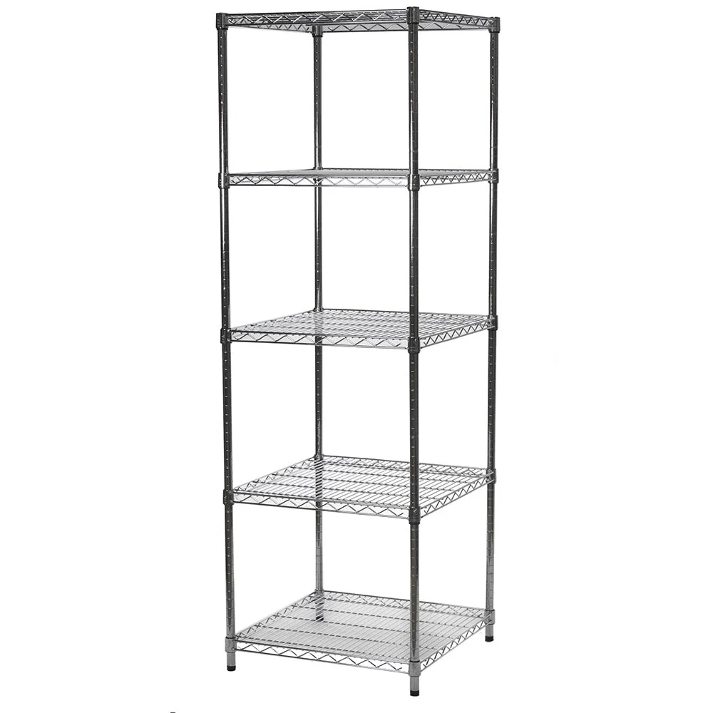 High-Grade 24 quot d x 24 quot w Chrome Wire Shelving w 5 Shelves Fast