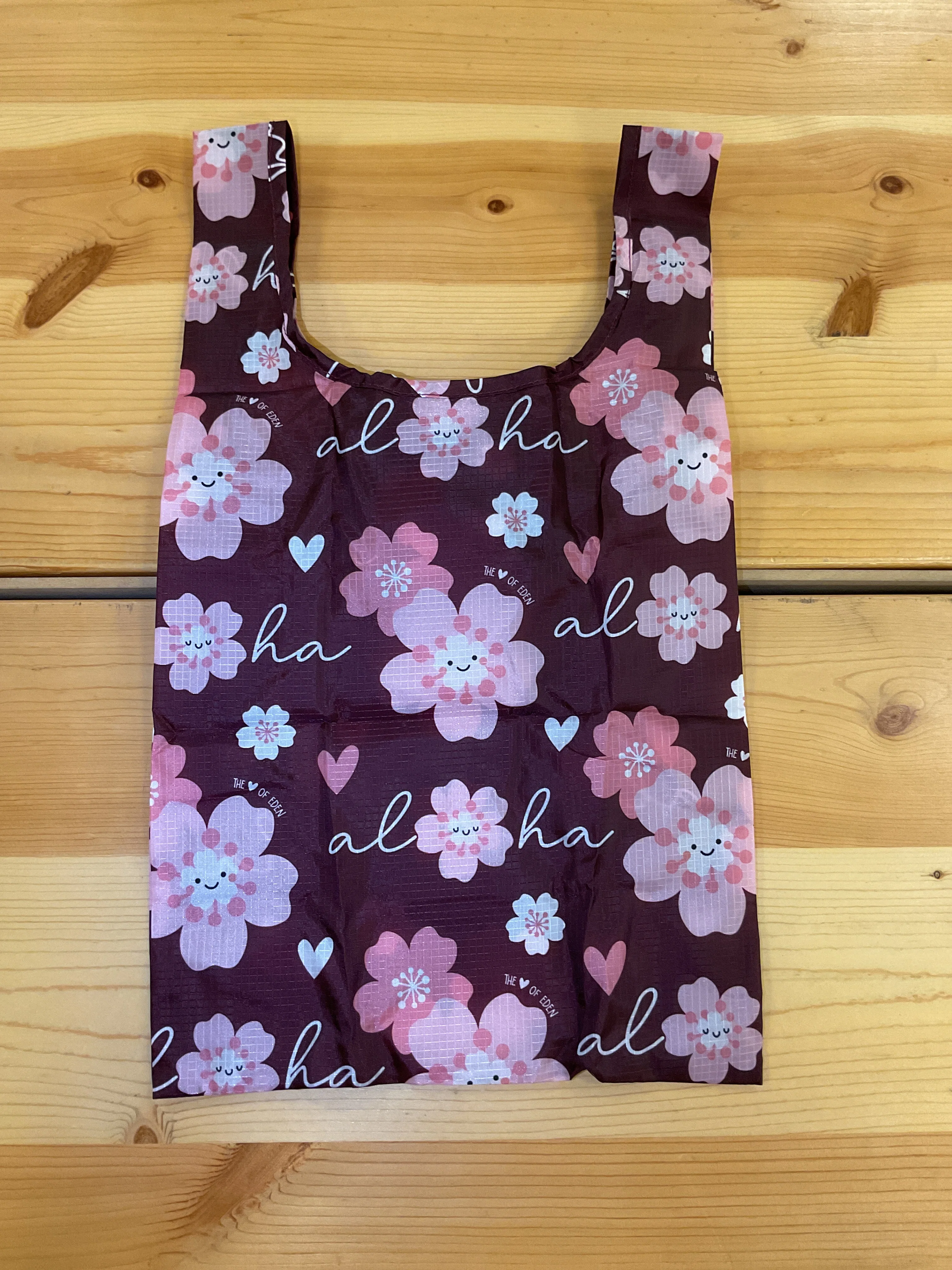 Advanced EDEN SMALL TOTE ALOHA SAKURA WINE Sophisticated